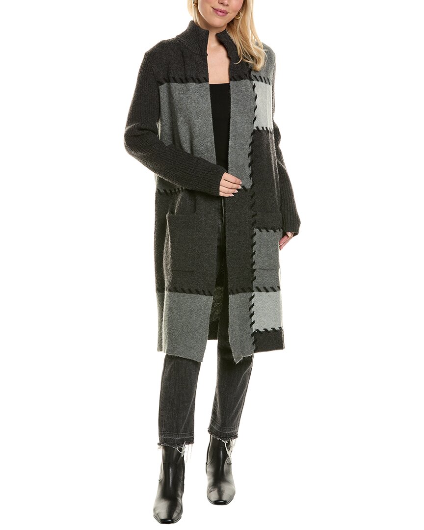 Joseph A Patchwork Open Front Cardigan