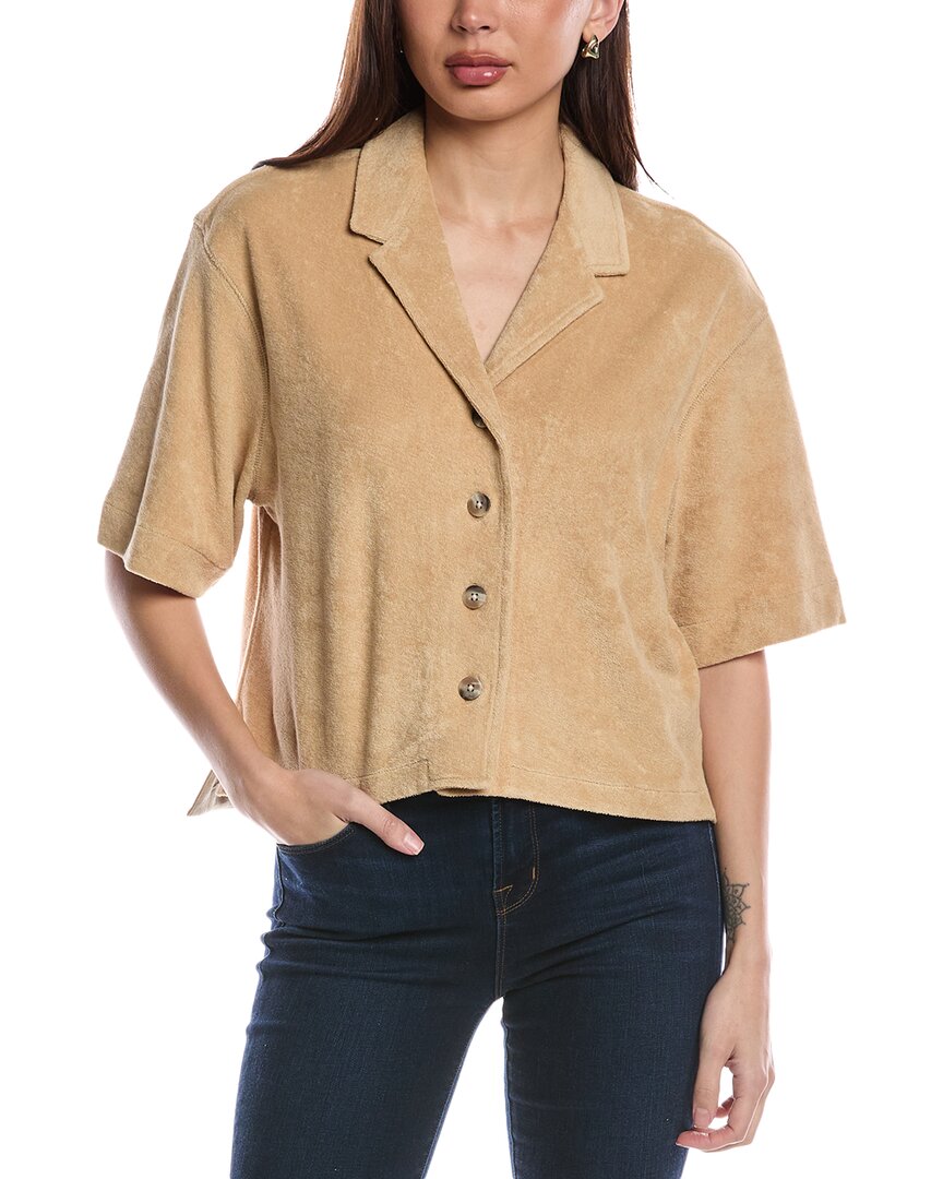 Atm Anthony Thomas Melillo Women's Towel Terry Bowling Shirt In Brown