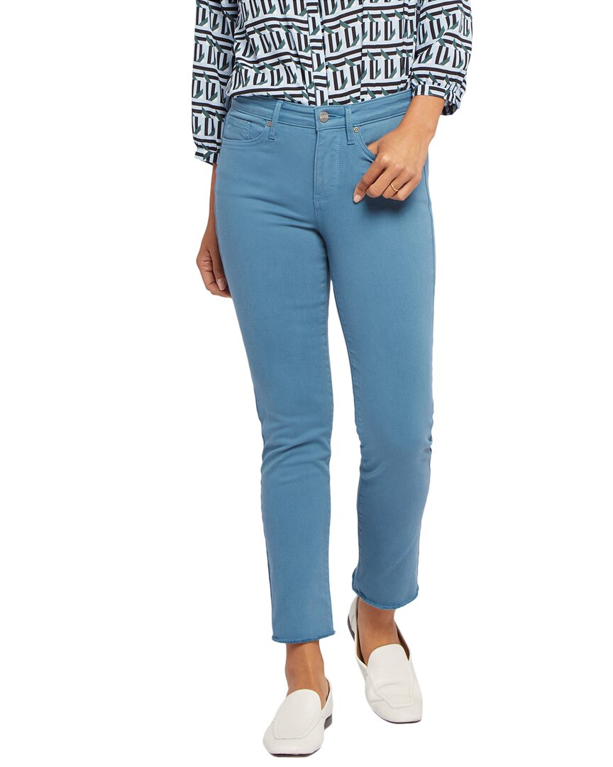 Nydj Sheri Ankle Fray Hem Slim Jeans In Blue