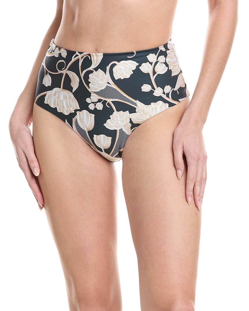 Agua By Agua Bendita Magenta Perla Floral-print Bikini Bottoms In Pink