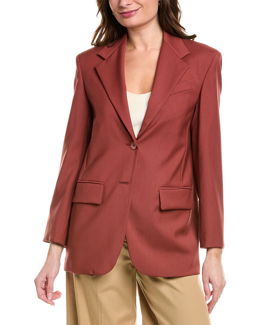 Weekend Max Mara Veber Wool Blazer In Red