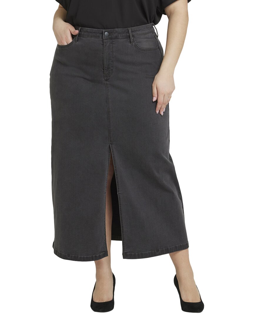 Nydj High Waist Slit Front Denim Maxi Skirt
