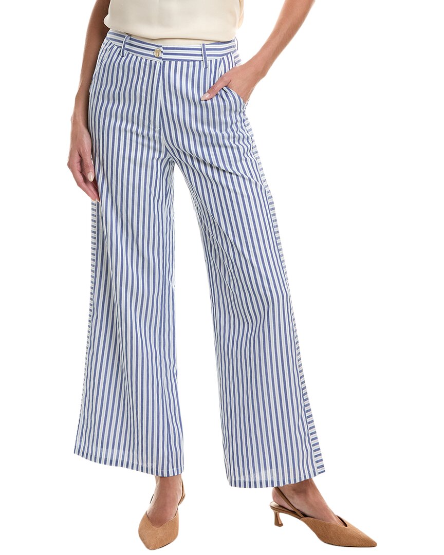Gracia Stripe Comfy Pant In Blue