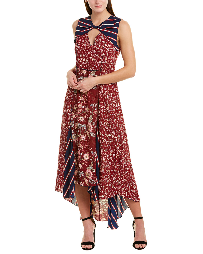 Image of BCBGMAXAZRIA Bow Cutout Maxi Dress
