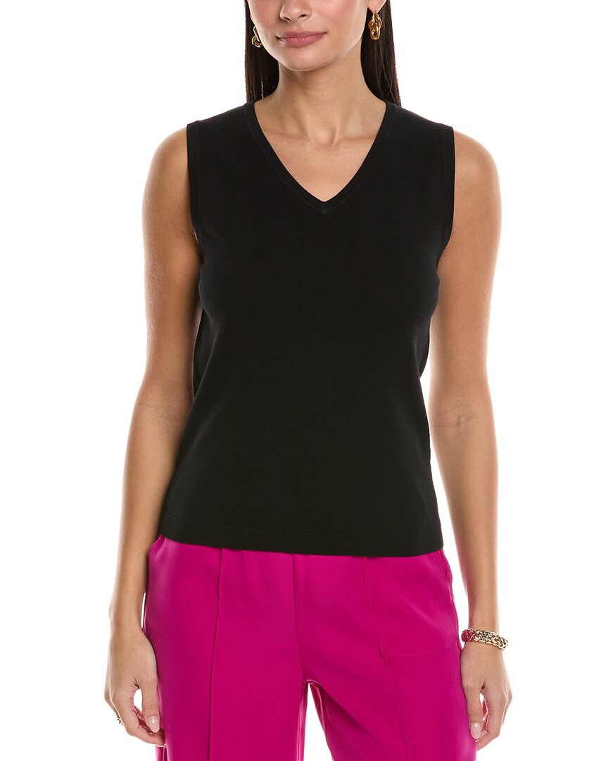 St John St. John Collection Micro Sequin Sweater Tank In Black
