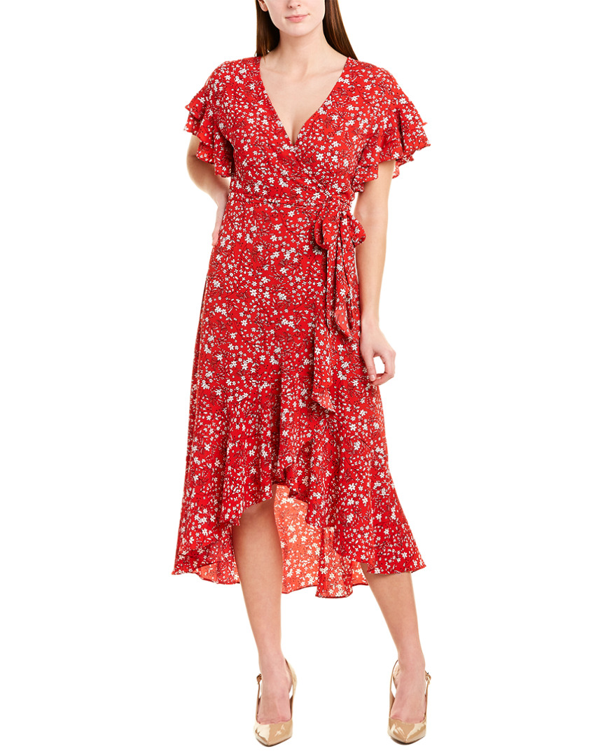 Max Studio Wrap Dress Women's Red S | eBay