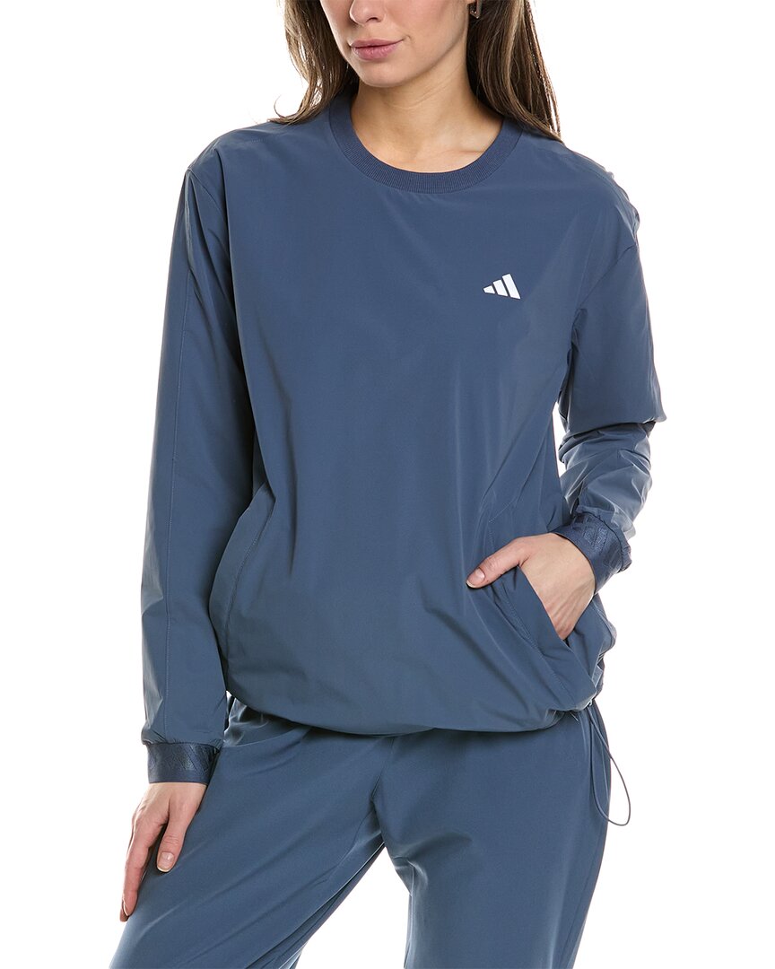 Shop Adidas Originals Adidas U365t Wind.rdy Pullover In Blue