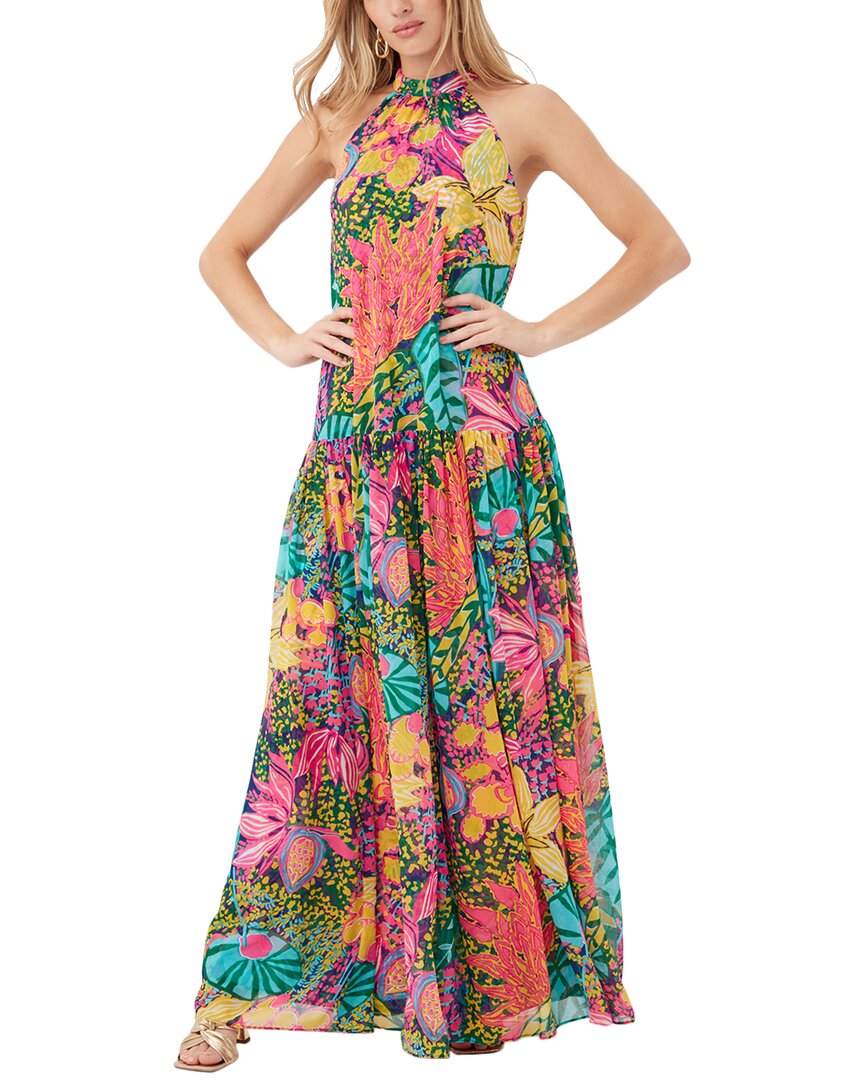 Trina Turk Kissimmee Floral-print Halter Maxi Dress