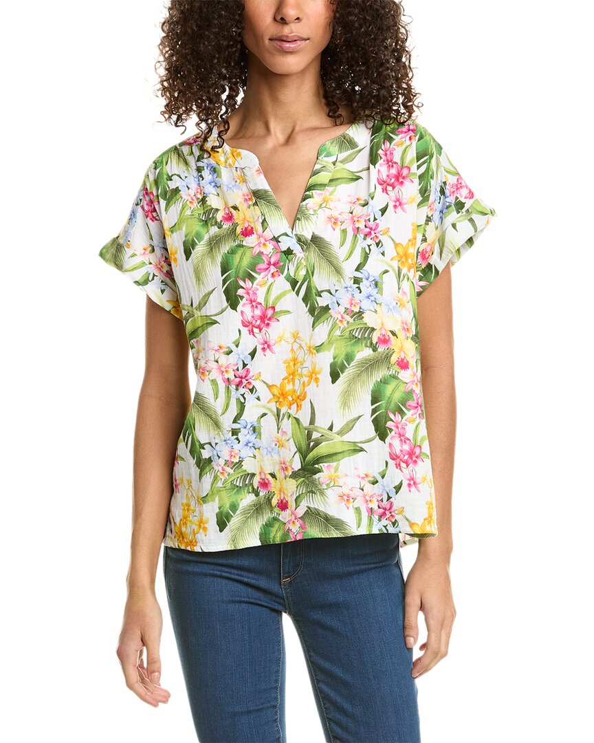 Tommy Bahama Breezy Blooms Shirt In White