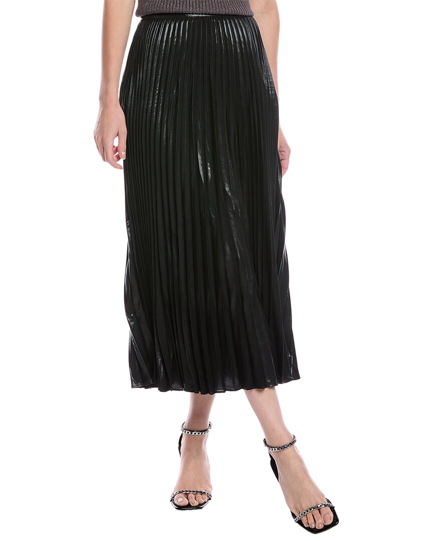 Rag & Bone Laurel Shine Midi Skirt In Black