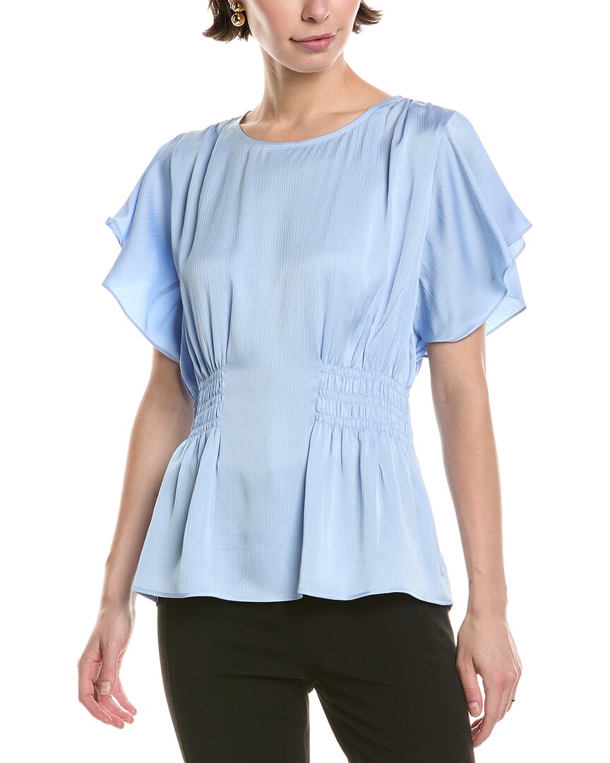 Shop Anne Klein Flutter Sleeve Blouse