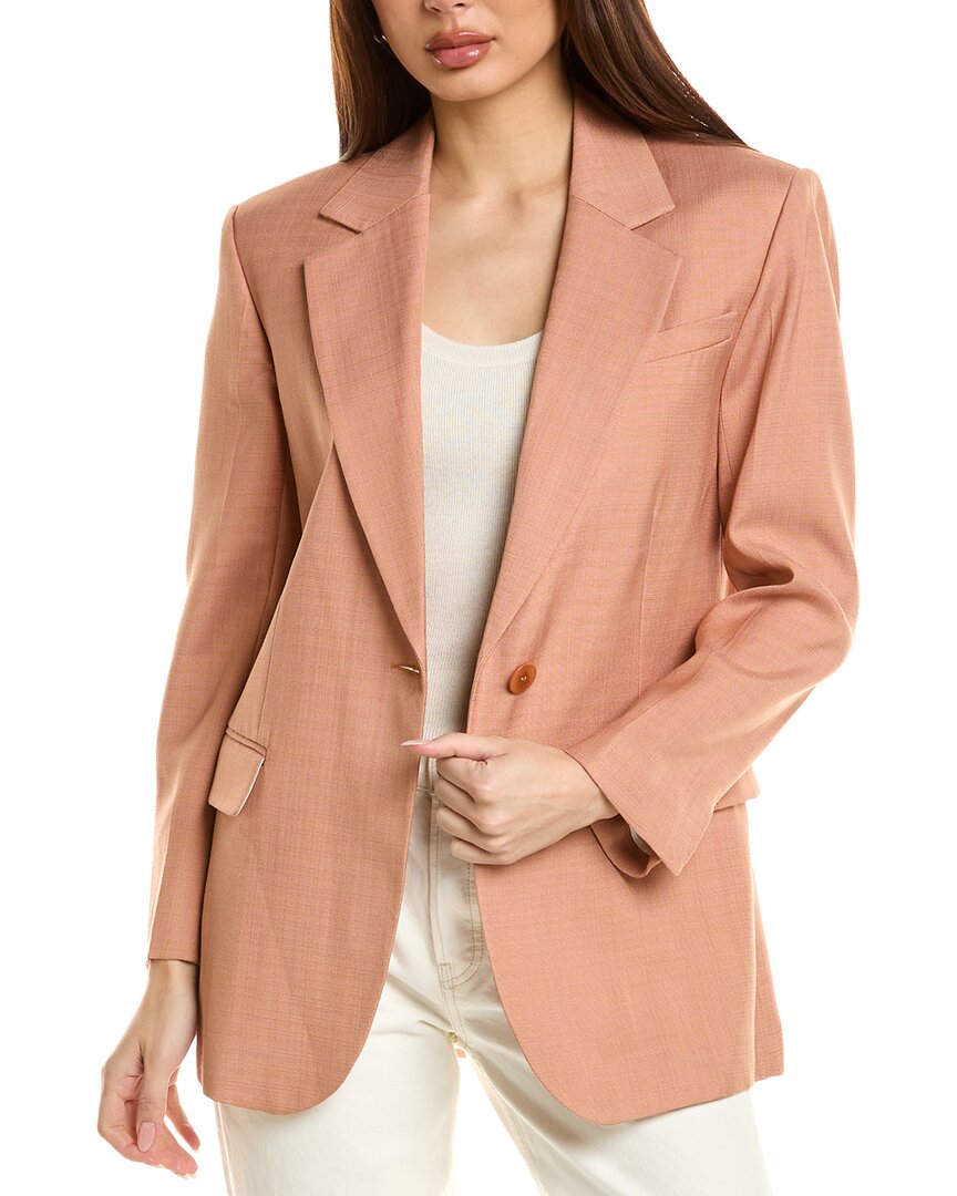 Sandro Woman Blazer Sand Size 10 Viscose In Green