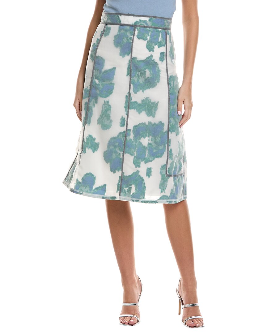 3.1 PHILLIP LIM 3.1 PHILLIP LIM FIL COUPE ABSTRACT DAISY SILK-BLEND MIDI SKIRT