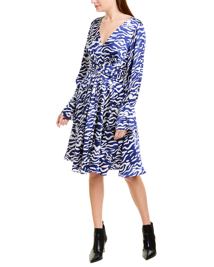 Image of Prabal Gurung Ruched Silk A-Line Dress