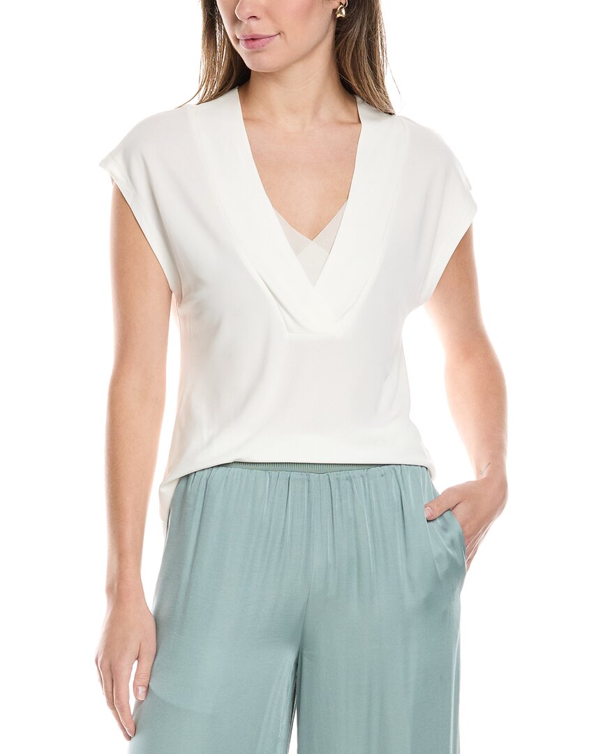 Reiss Bonnie Layered V-neck T-shirt