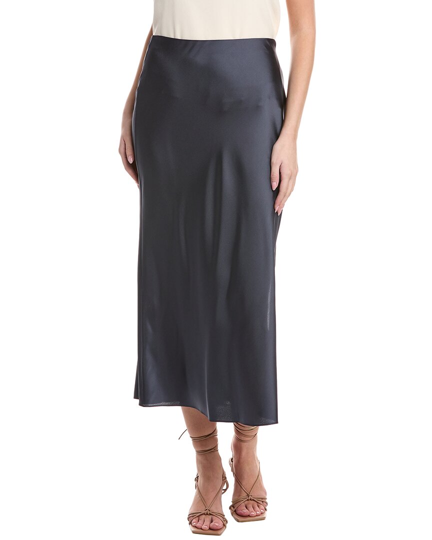 Vince Side Slip Maxi Skirt In Blue