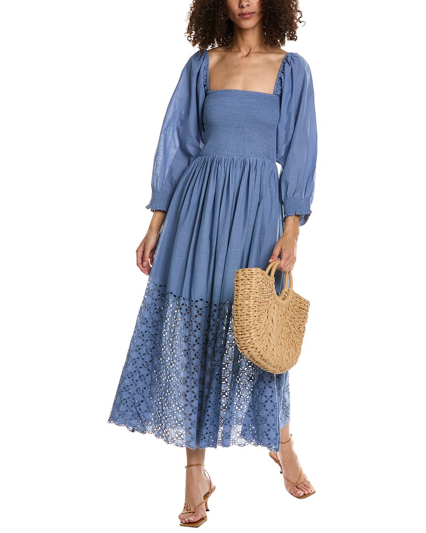 Shop Free People Perfect Storm Midi Dress In Blue
