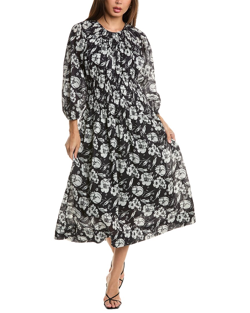 The Great Cobblestone Dress In Navy Whisper Floral In Blue