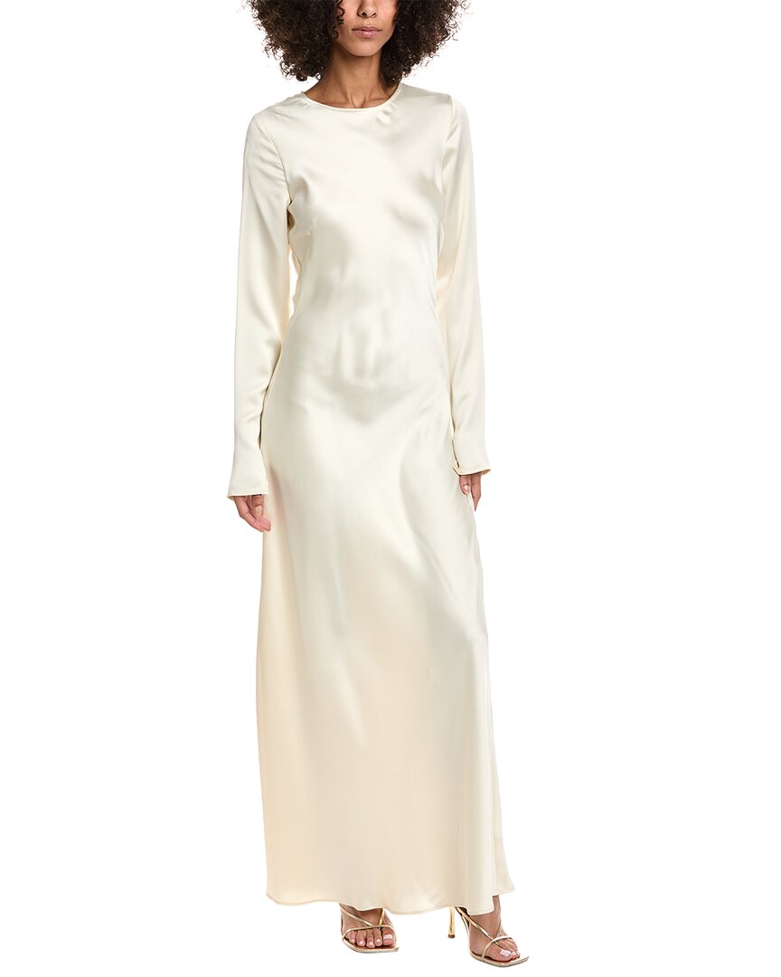 Weworewhat Corset Lace Skirt Linen-blend Midi Dress In White