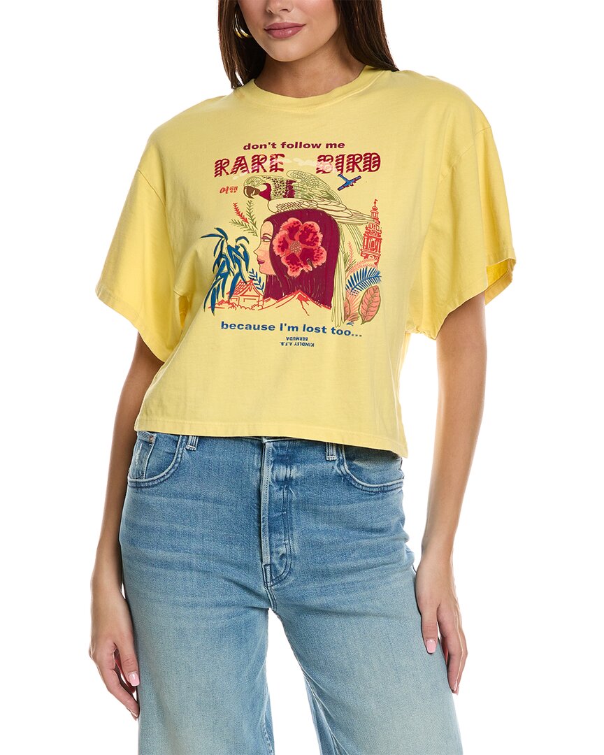Shop Mother Denim The Wingman T-shirt In Yellow