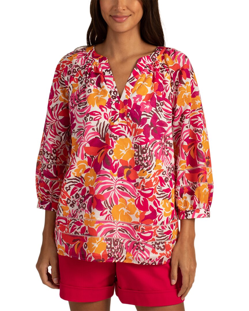 Trina Turk Light Hearted Balloon Sleeve Top