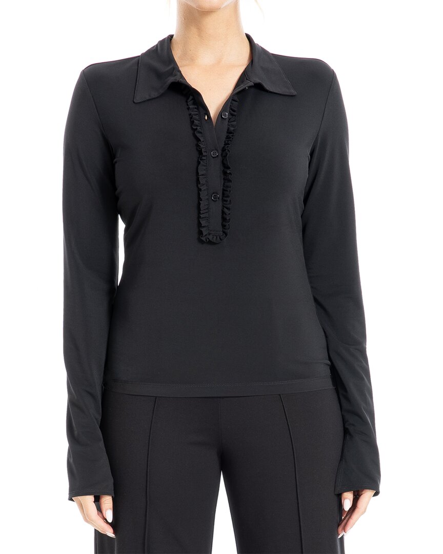 Max Studio Ruffle Front Top