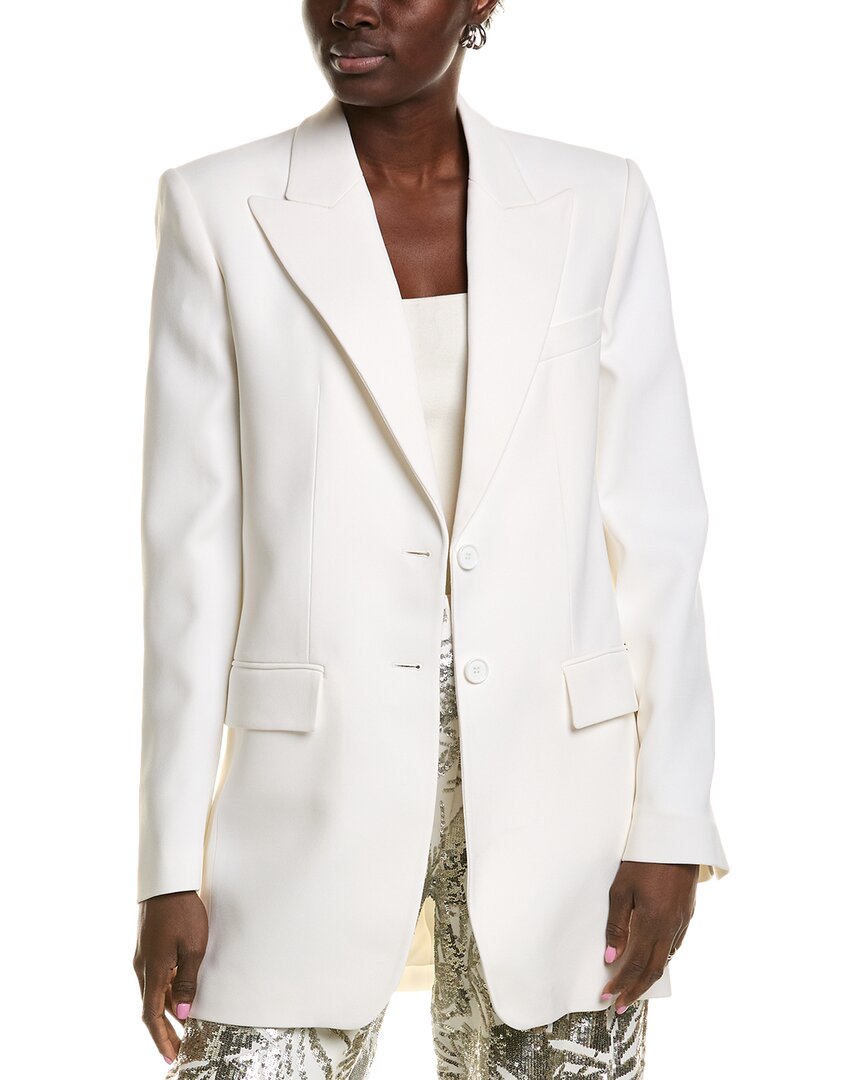 Michael Kors Collection Sable Boyfriend Jacket In White
