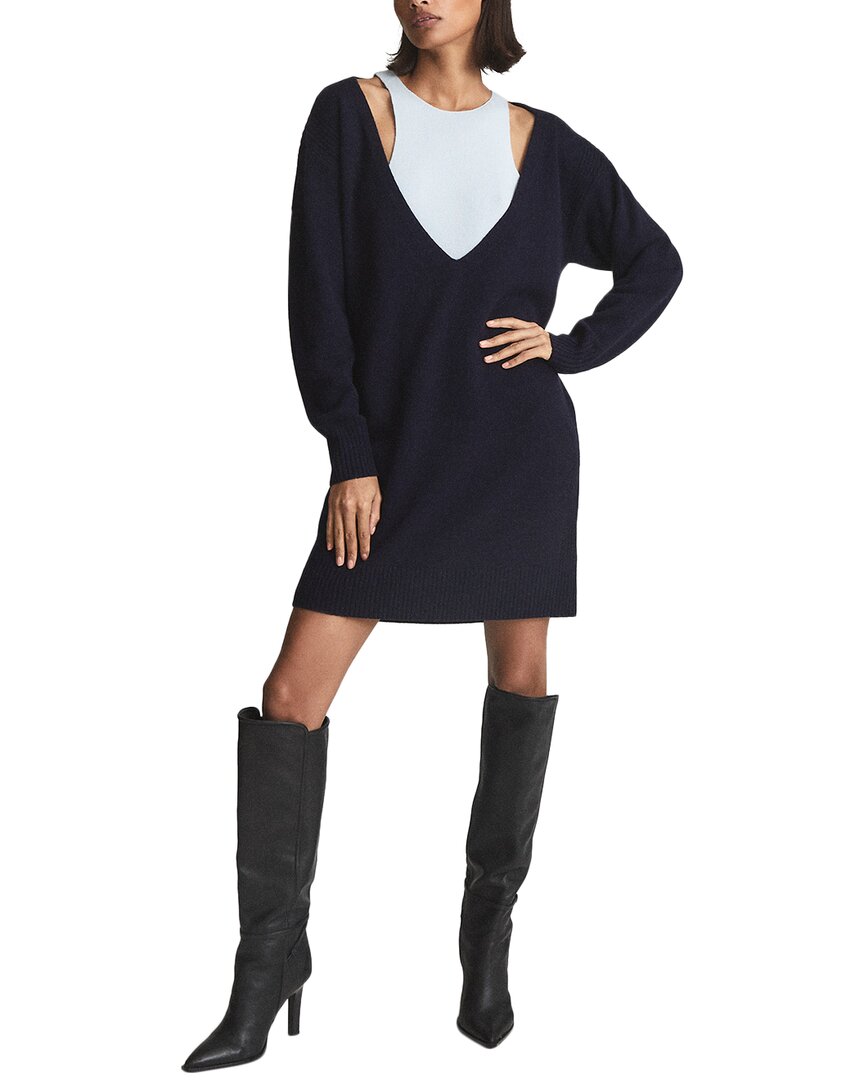 Reiss Elodie Wool & Cashmere-blend Mini Dress