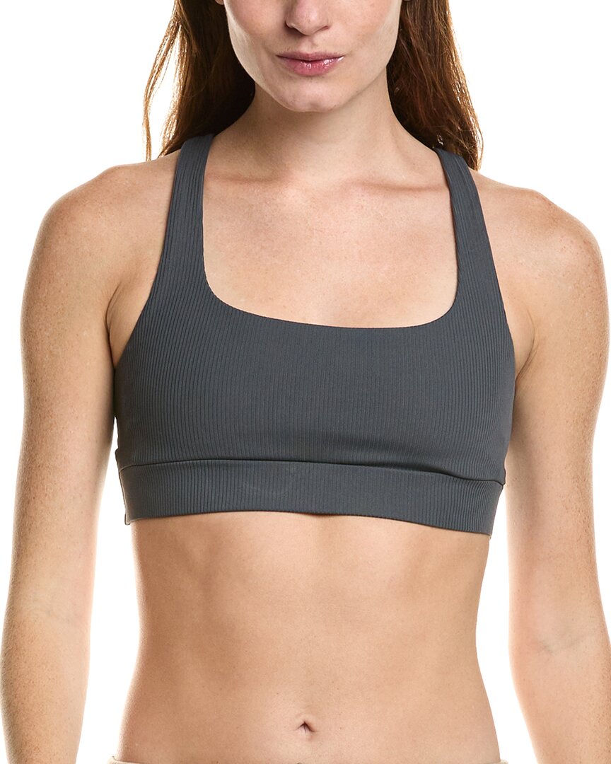 Ivl Collective Twisted Back Bra In Grey