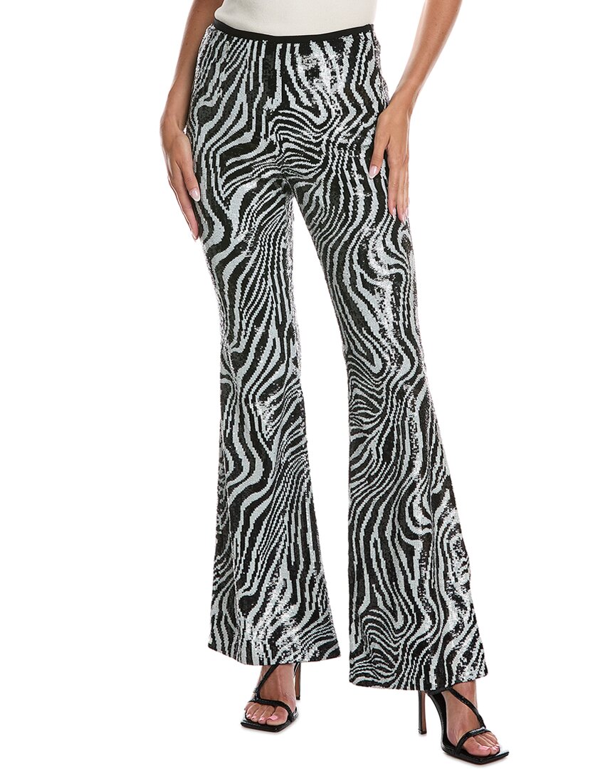 Michael Kors Collection Zebra Bootleg Pant In Black