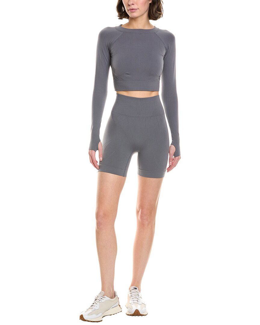Marion 2pc Quick Dry Top & Short Set In Grey