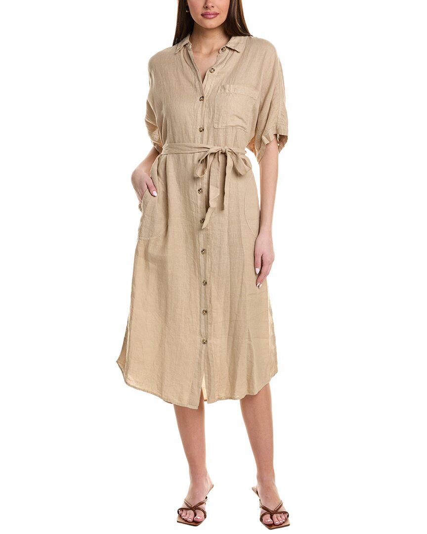 Velvet By Graham & Spencer Sandra Linen Maxi Dress In Brown