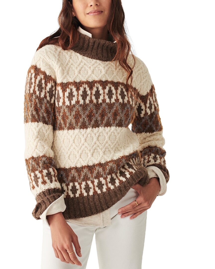 FAHERTY FAHERTY FROST FAIRISLE ALPACA & WOOL-BLEND TURTLENECK SWEATER