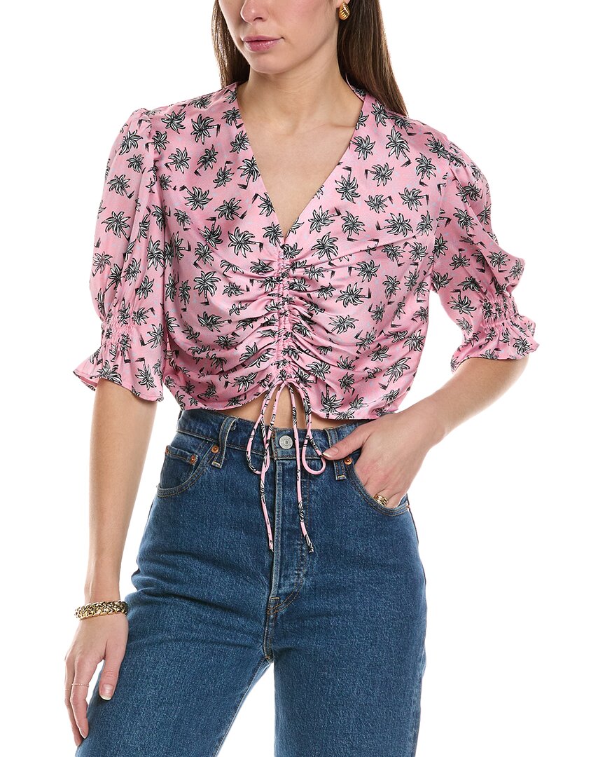 Maje Woman Top Pink Size 3 Polyester In Pink