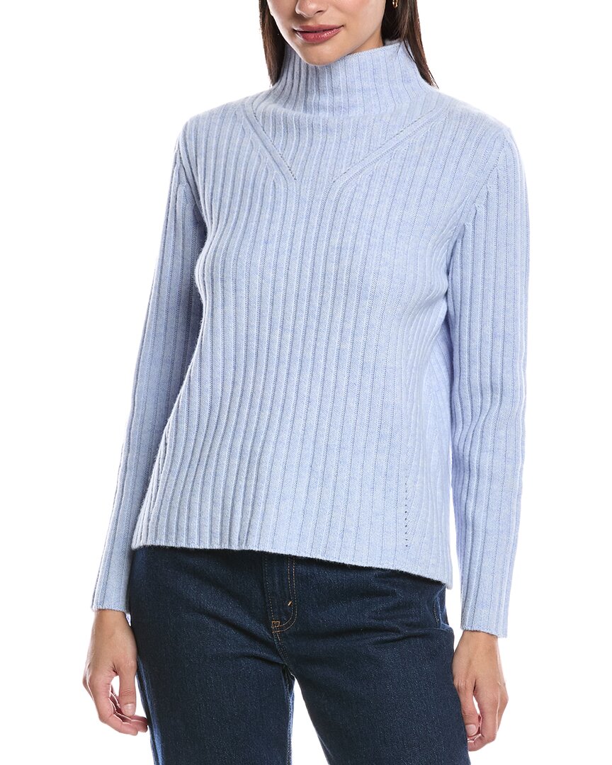 Alashan Cashmere Cecila Chunky Rib Wool Sweater In Blue