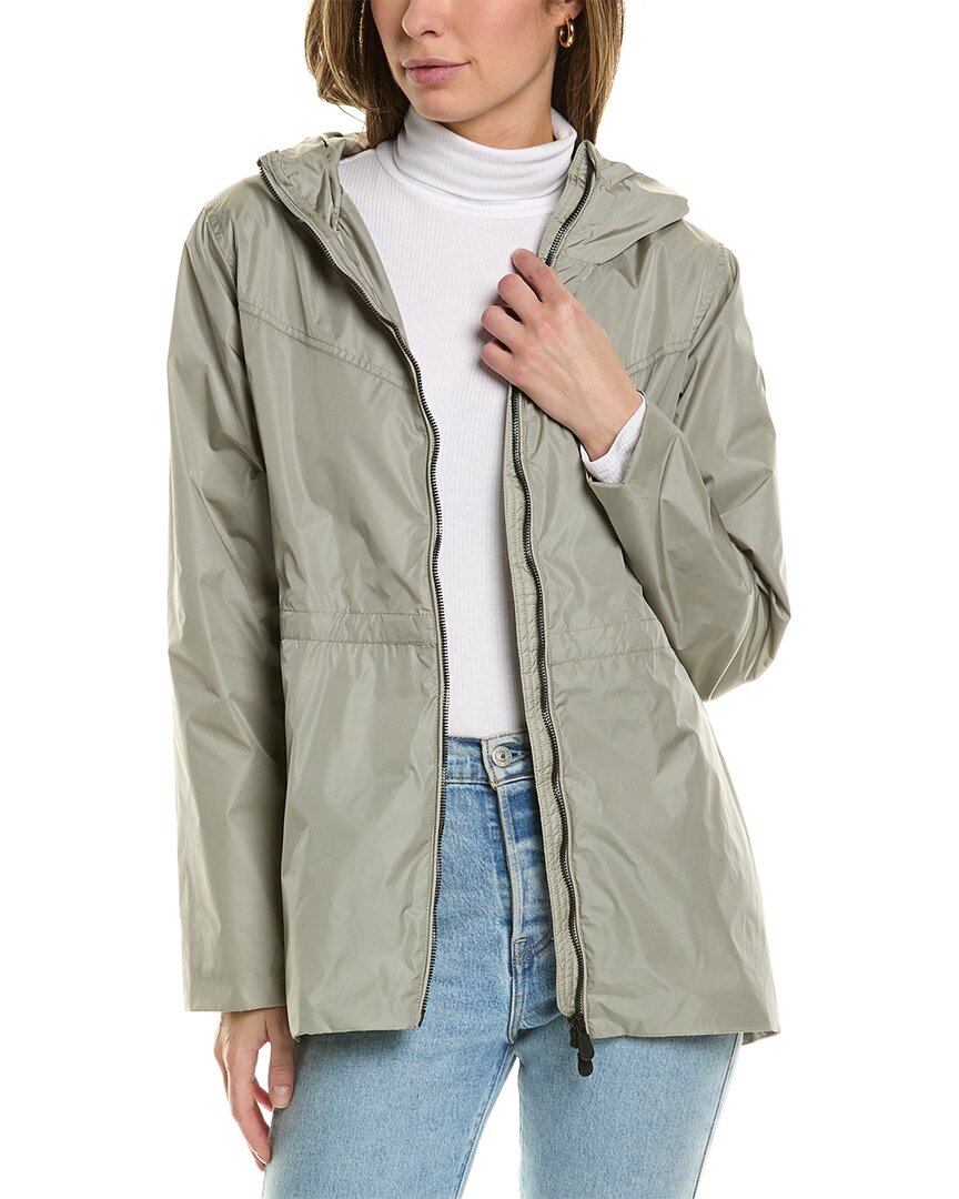 Shop Save The Duck Juno Long Rain Jacket In Grey