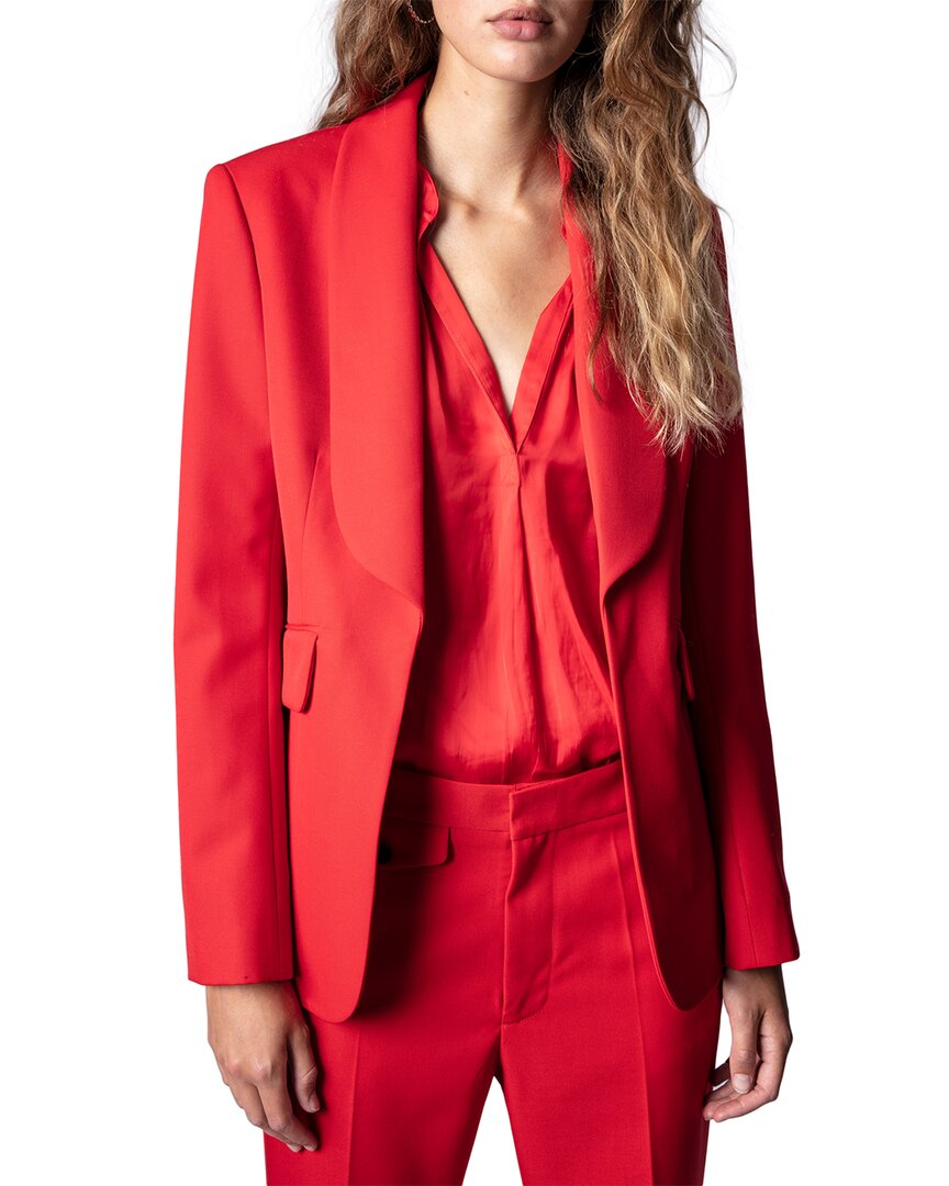 ZADIG & VOLTAIRE ZADIG & VOLTAIRE DATE GABARDINE WOOL-BLEND BLAZER