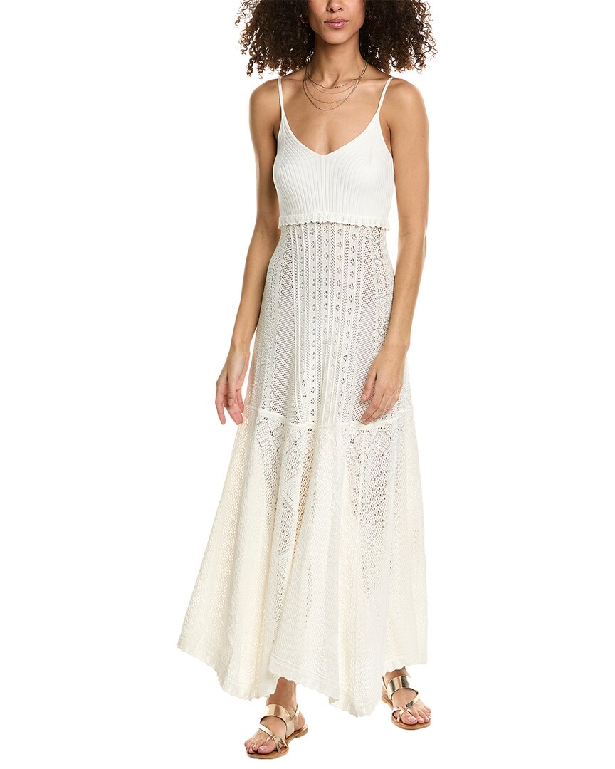 Pre-owned Ba&sh Maxi Dress Women's In White
