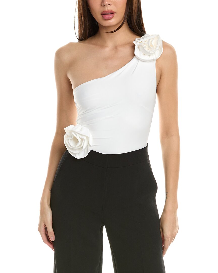 Shop Bardot Lilita Ruched Bodysuit In White
