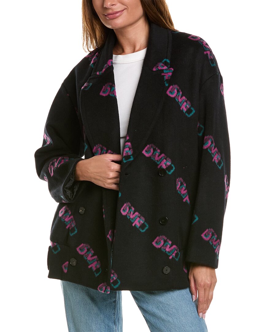 Diane Von Furstenberg Bellamira Wool-blend Coat In Black