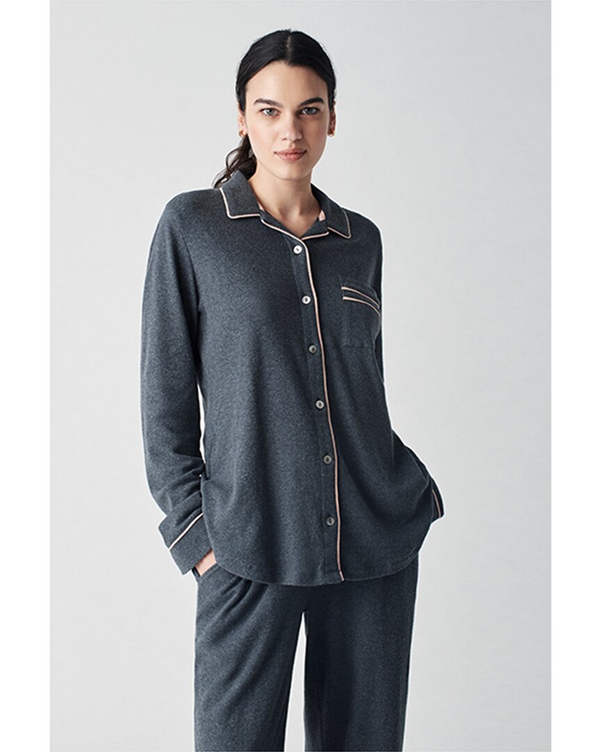 Shop Faherty Pajama Top In Grey