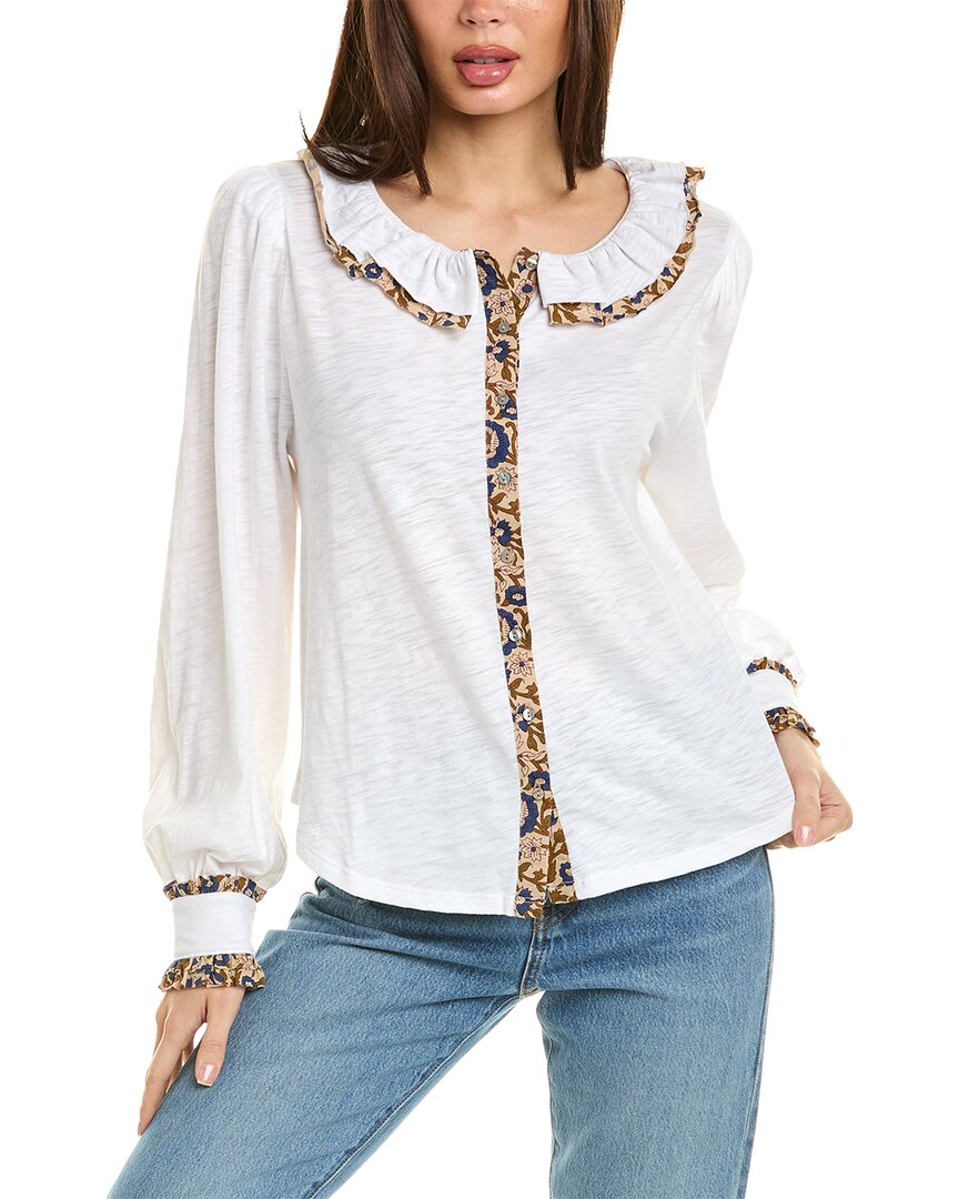 Goldie Filigree Blouse In White