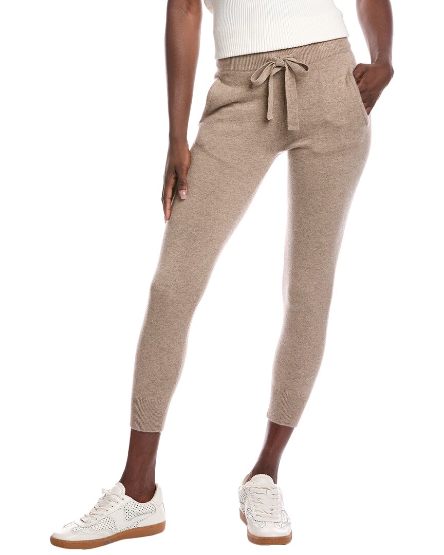 Scott & Scott London Plain Cashmere Jogger In Brown