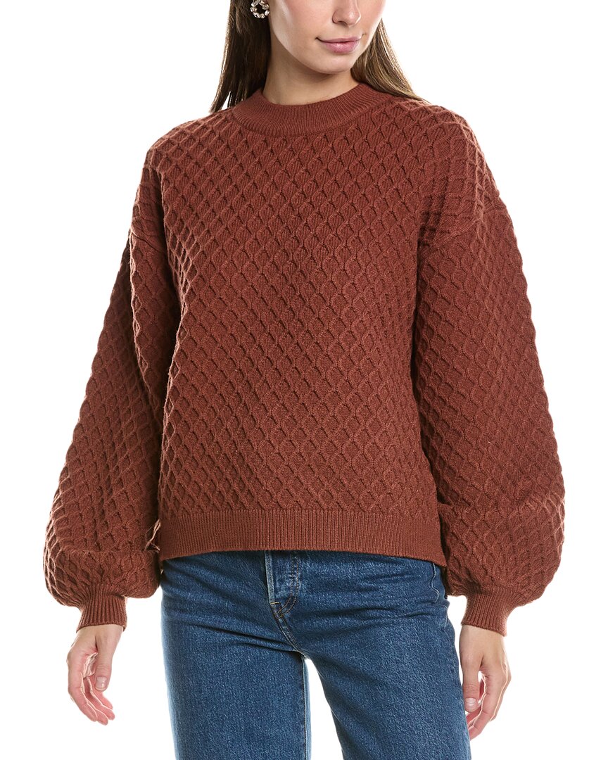 Crosby By Mollie Burch Miller Honeycomb Sweater In Brown