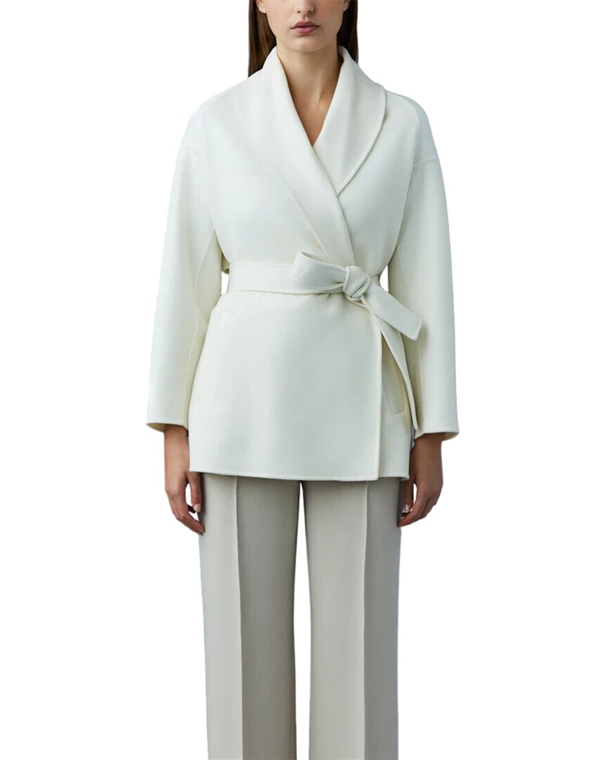 Mackage Off-white Wool Tyra Jacket In White