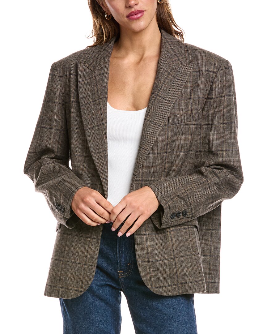 Ba&sh Ceecee Wool-blend Blazer In Brown