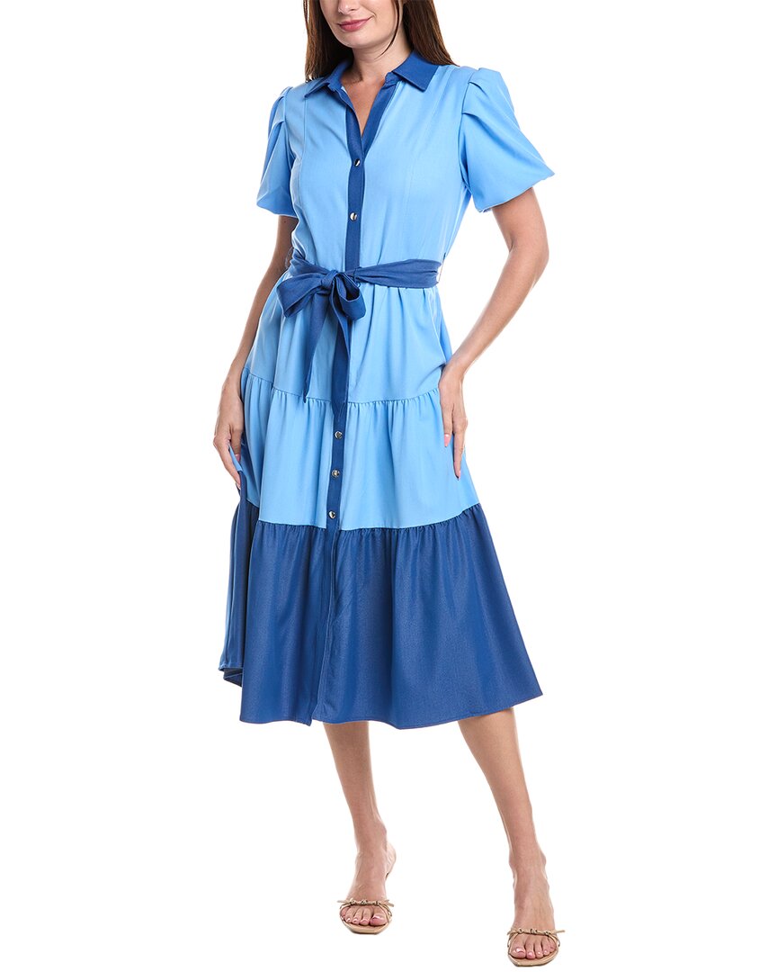 T Tahari Tiered Shirtdress