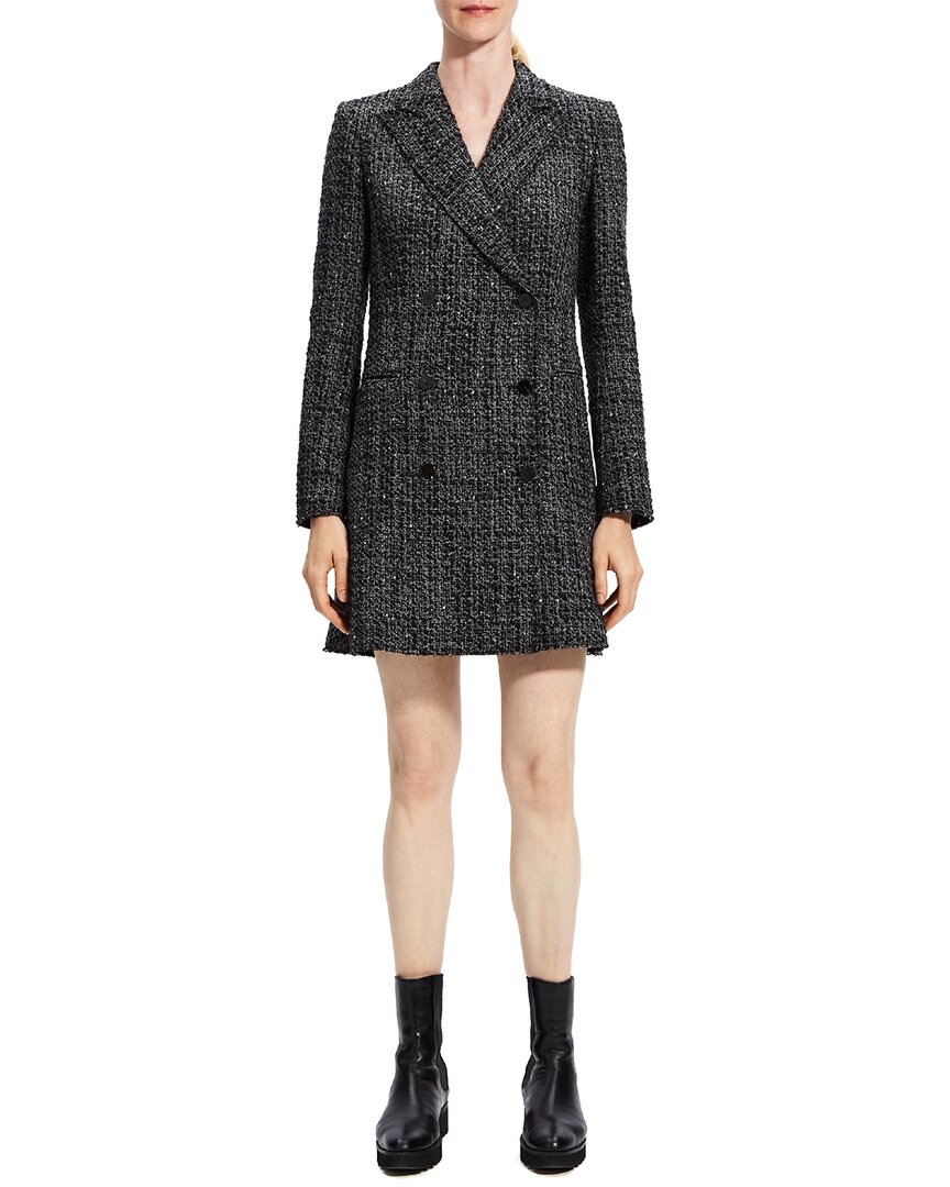 THEORY THEORY DOUBLE-BREASTED WOOL-BLEND BLAZER