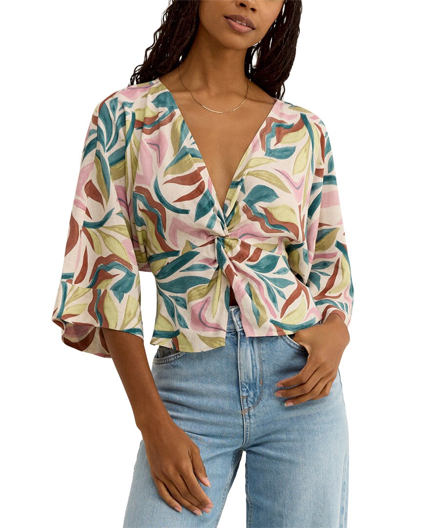 Z Supply Enya Safari Linen-blend Top