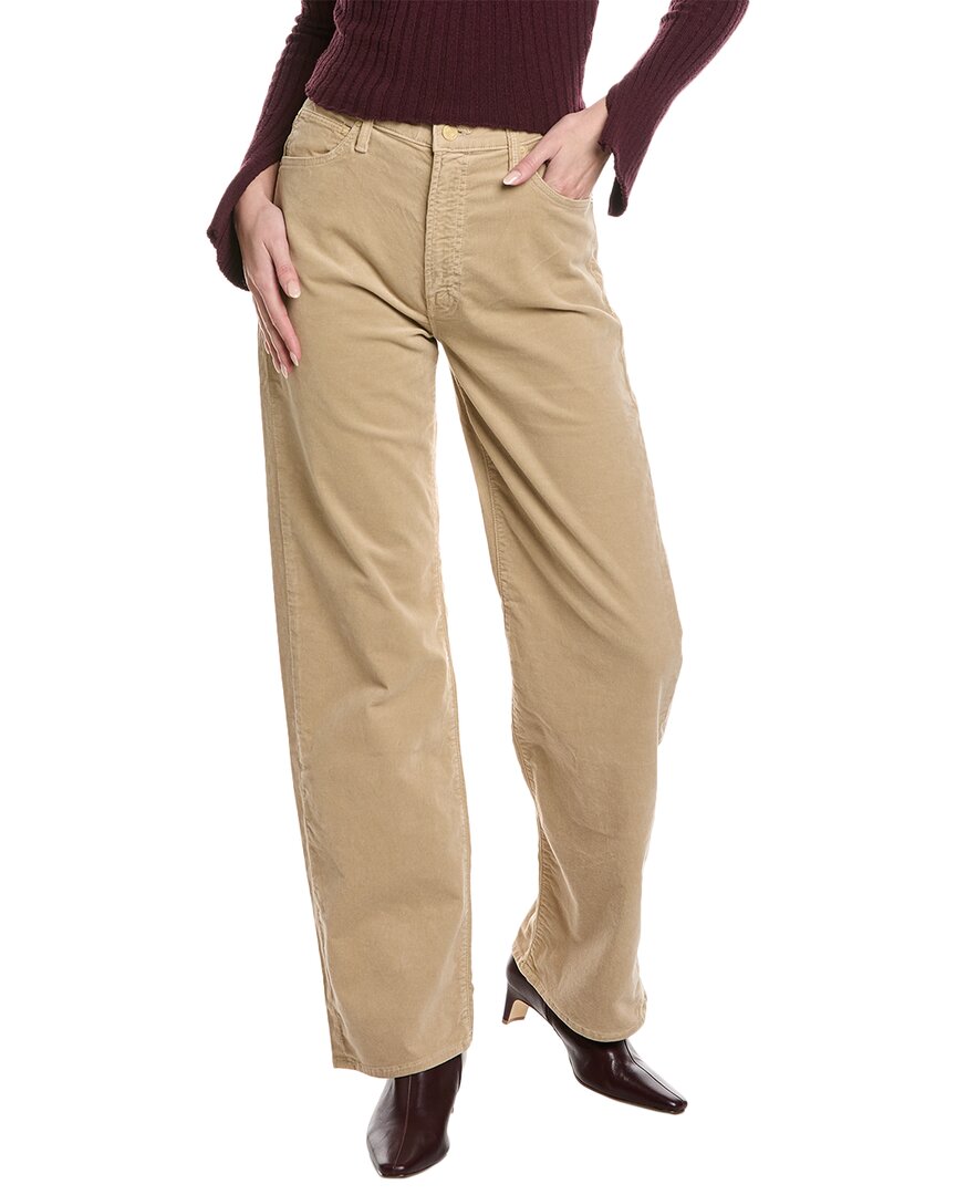 Mother The Dodger Flood High Rise Jeans In Dark Khaki